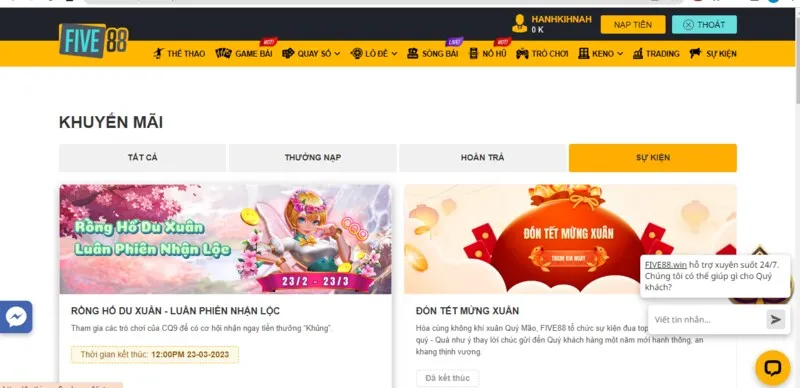 ưu đãi Five88