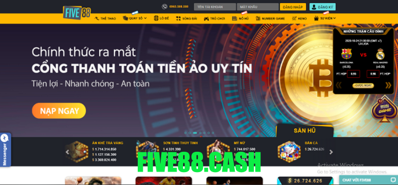 Five88 bảo mật thồng tin người chơi 